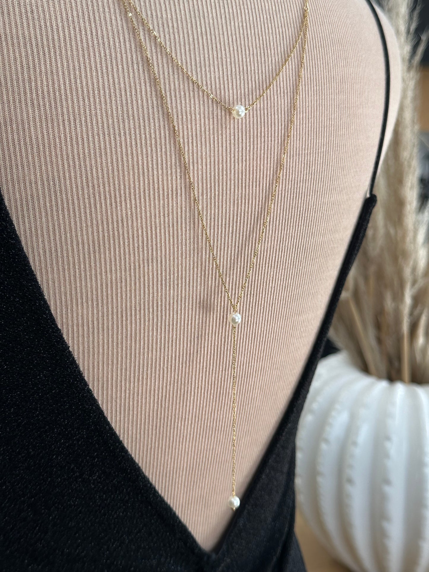 Collier dos nu mariée en perles, cristal, collier chute dos acier or, argent ou rose gold - Ateliersdisa