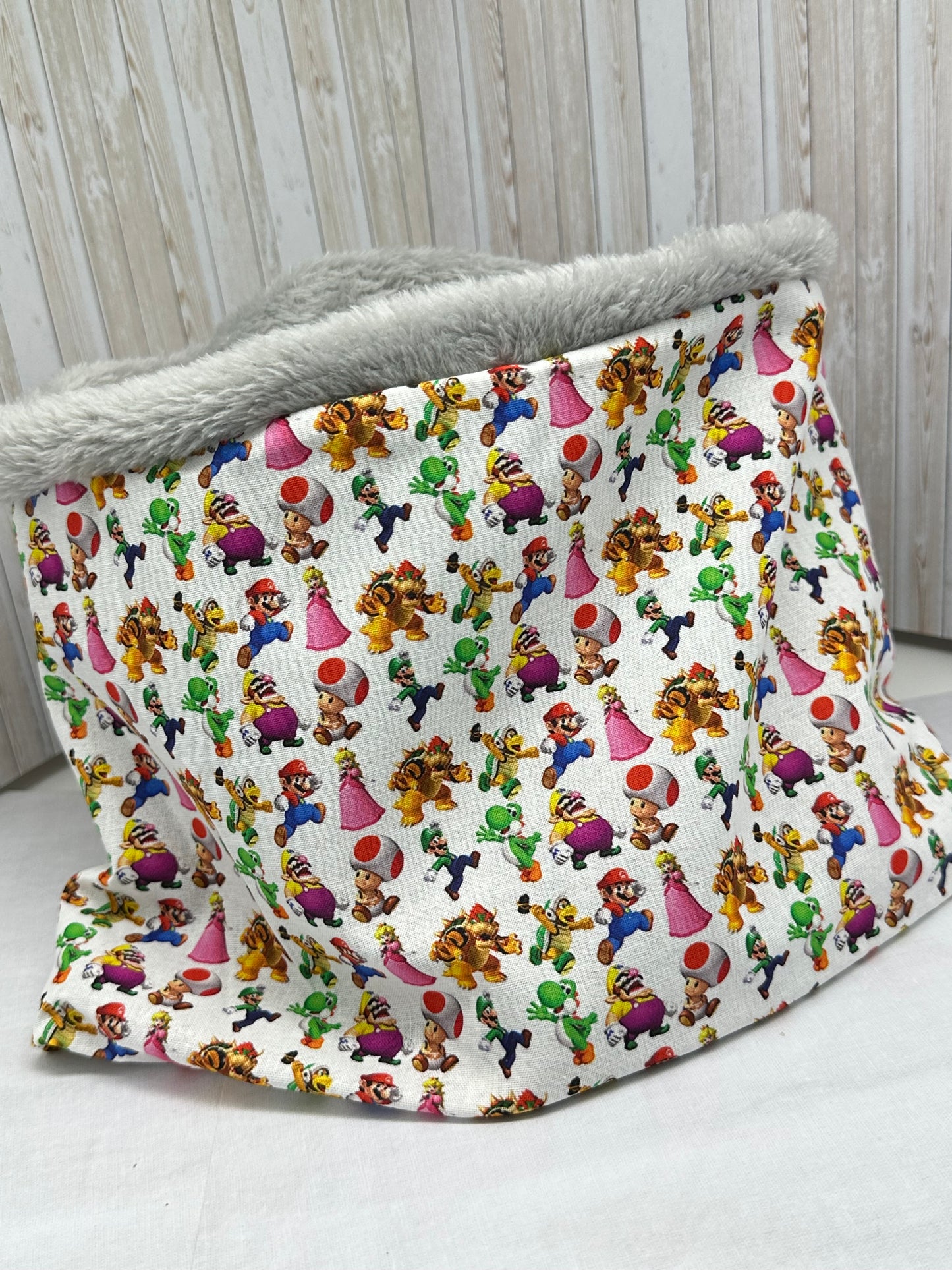 Snood cache cou garçon motifs Minecraft, Super mario ou Animal crossing - Ateliersdisa