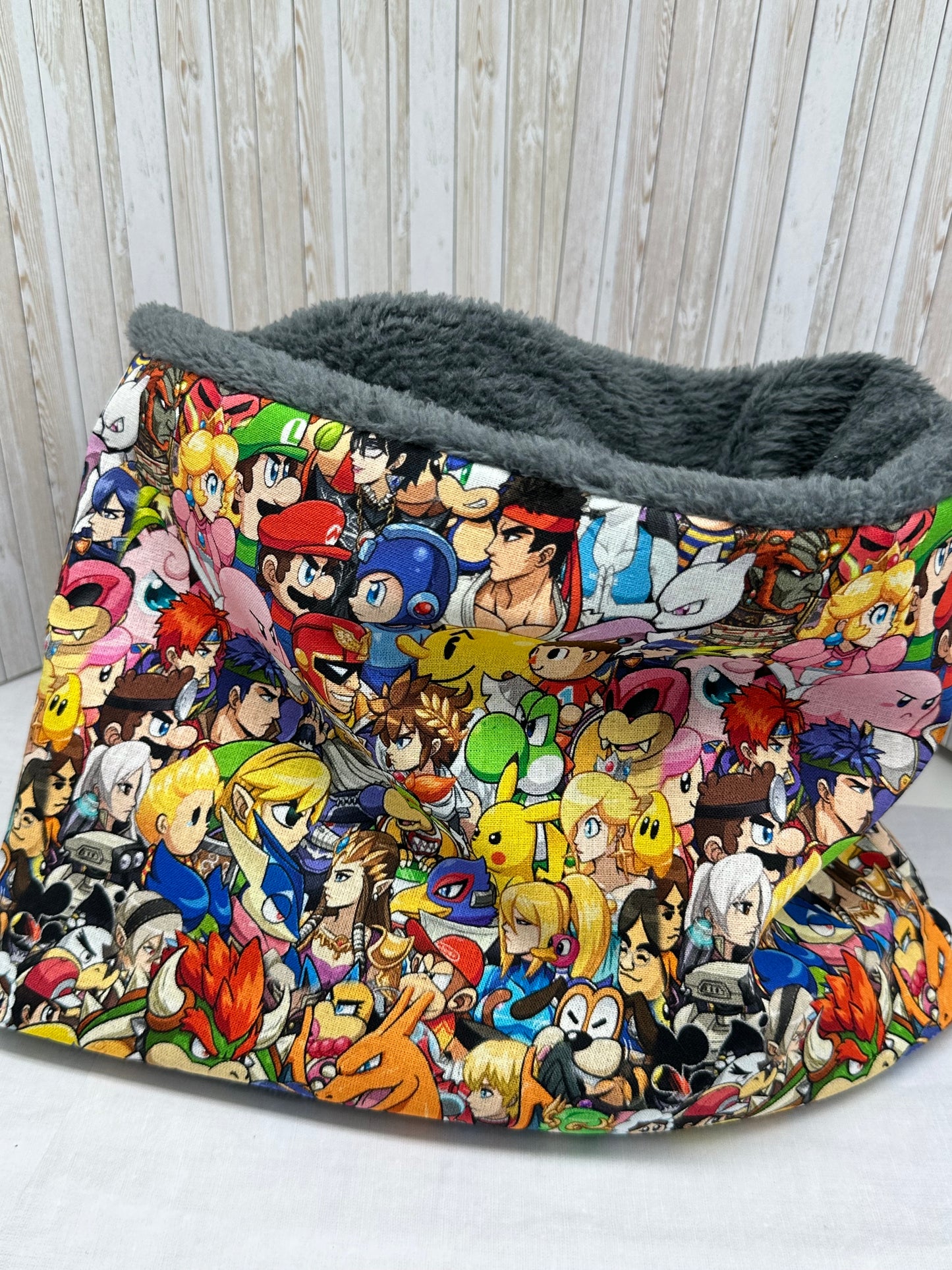 Snood cache cou garçon motifs Minecraft, Super mario ou Animal crossing - Ateliersdisa