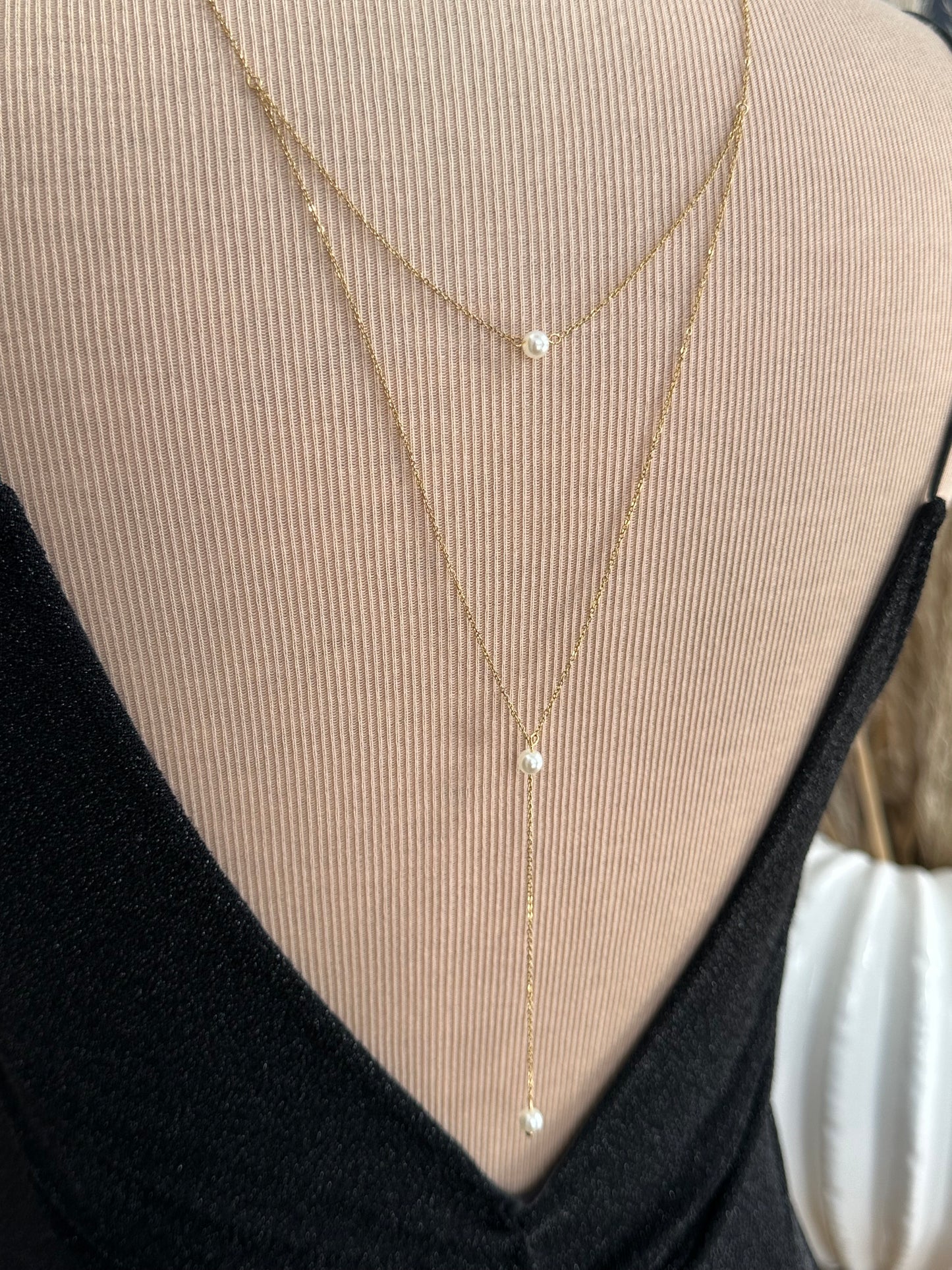 Collier dos nu mariée en perles, cristal, collier chute dos acier or, argent ou rose gold - Ateliersdisa