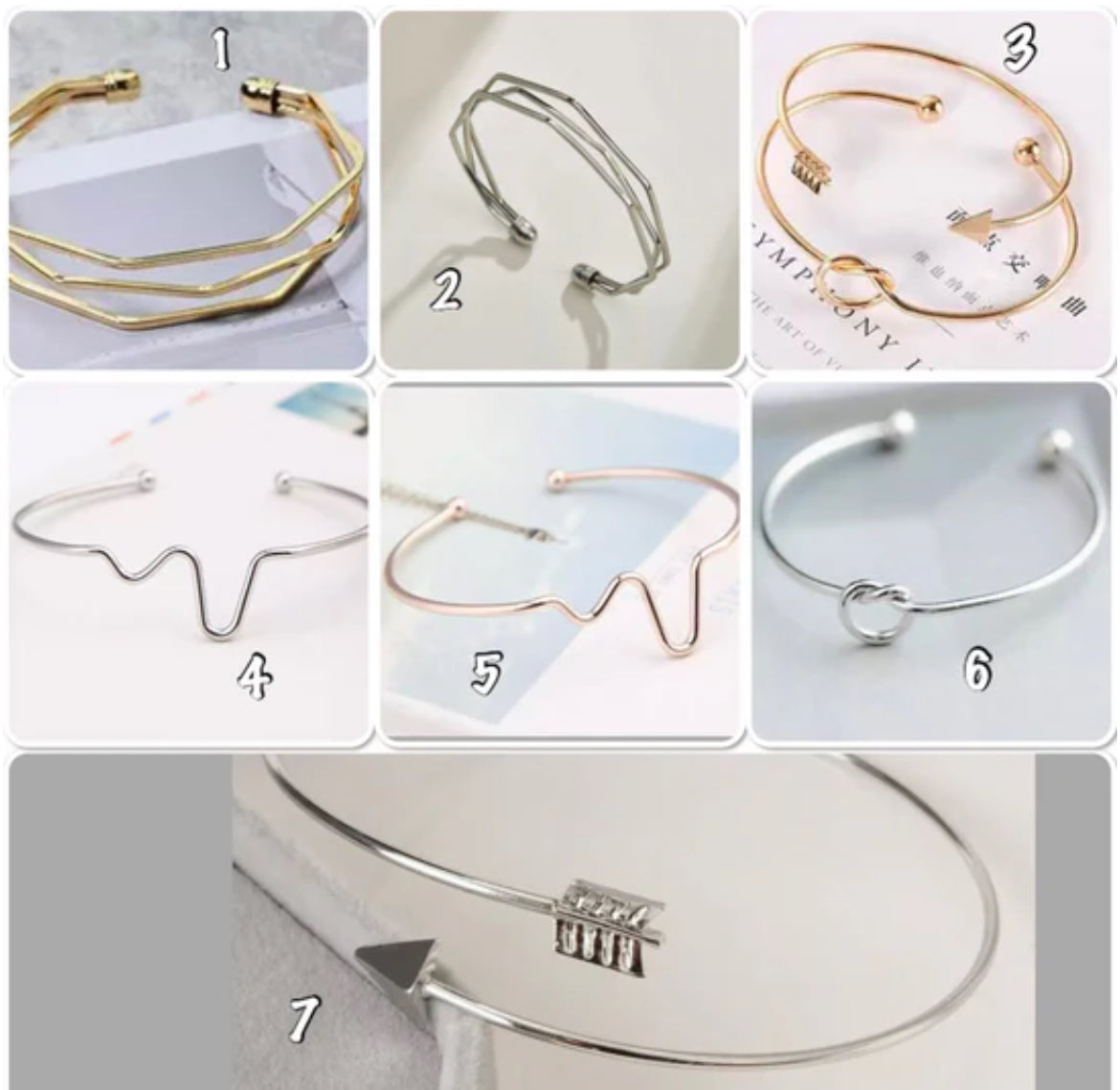 Bracelet manchette ou bracelet jonc femme couleur or ou argent - Ateliersdisa