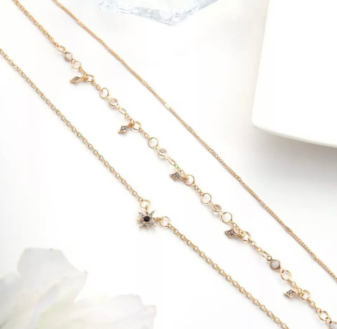 Collier multi-rangs étoile strass, collier à plusieurs rangs étoile tendance bohème - Ateliersdisa