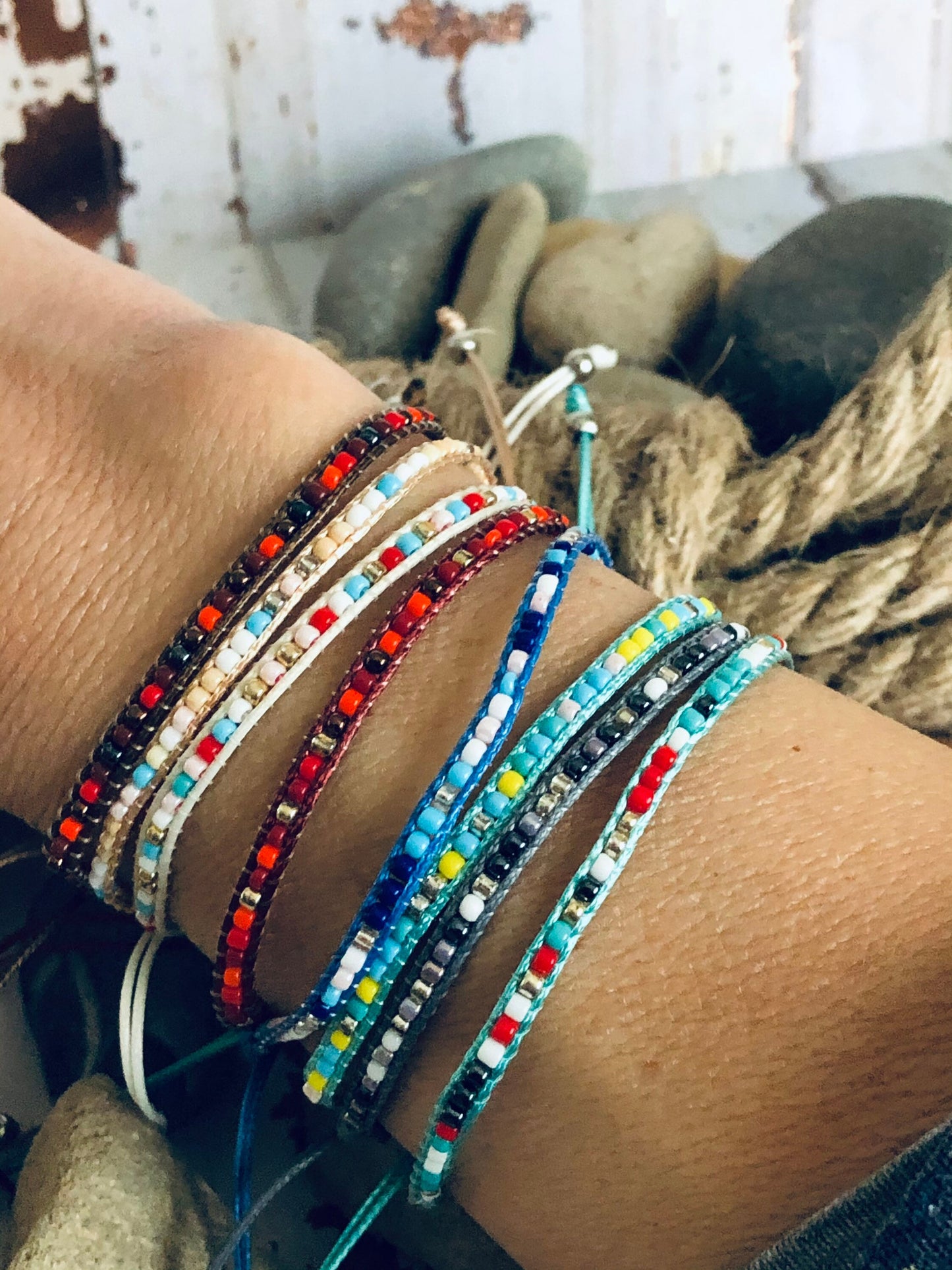 bracelet tissé fin perles miyuki/ ateliersdisa