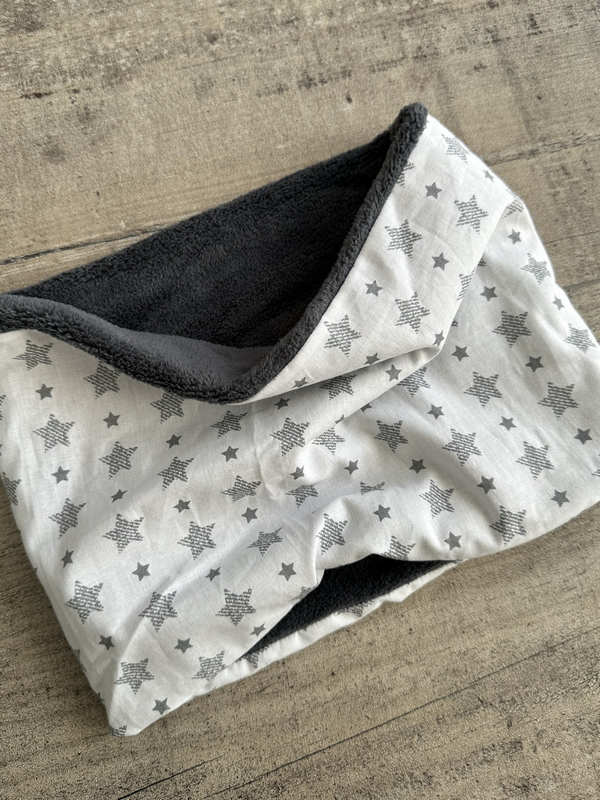 Snood enfant motifs étoile, cœur en polaire ou coton popeline - Ateliersdisa