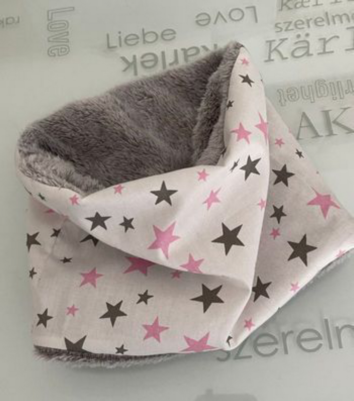 Snood enfant motifs étoile, cœur en polaire ou coton popeline - Ateliersdisa