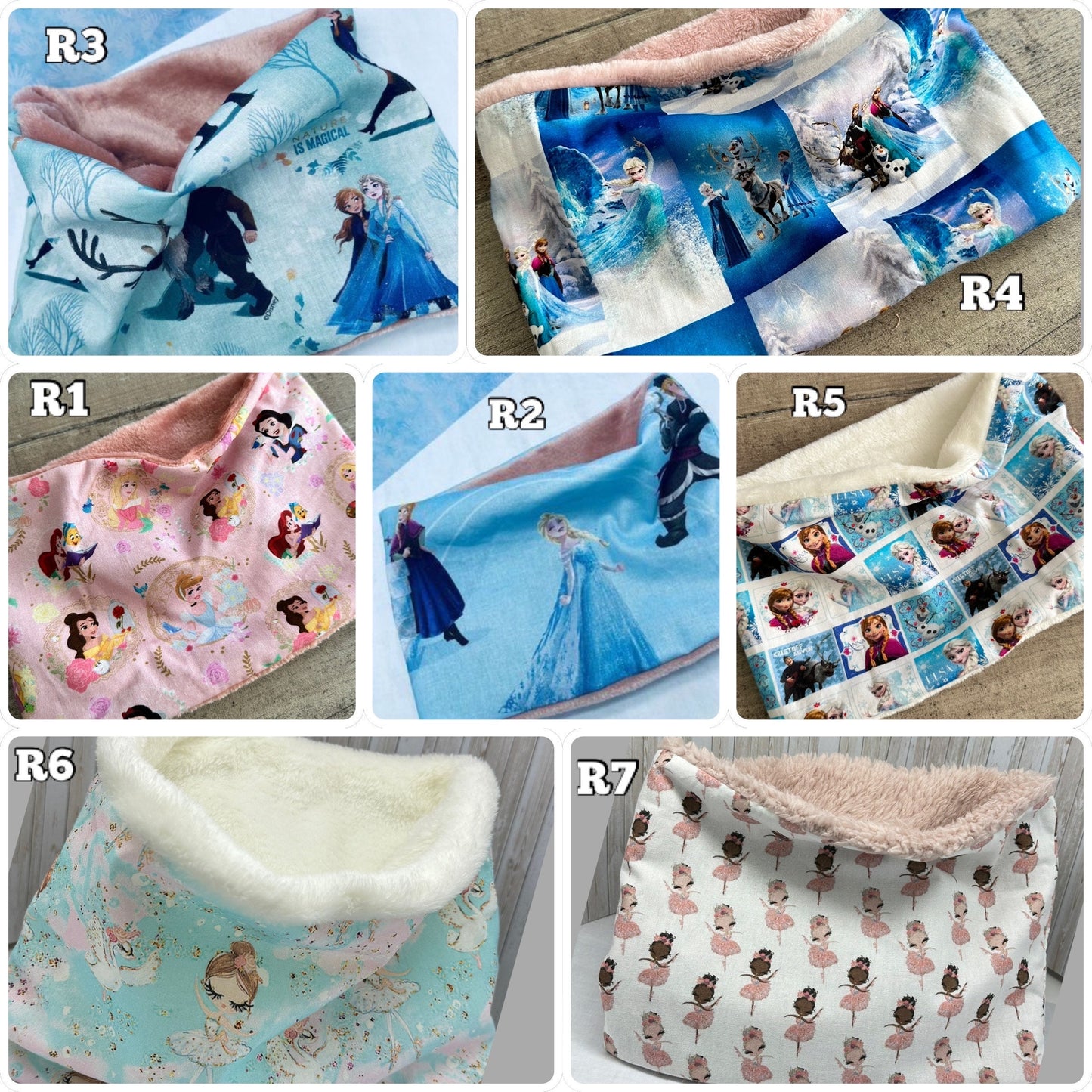 snood fille polaire motifs reines des neiges