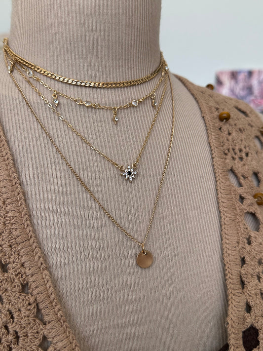 Collier sautoir plusieurs rangs, collier multi chaine