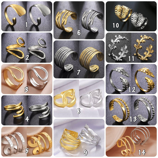 Bague femme réglable or acier ou argent - Ateliersdisa 
