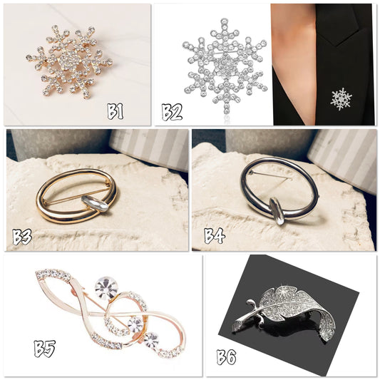 Broches fantaisie élégantes - Strass, cristal ou perles - Ateliersdisa