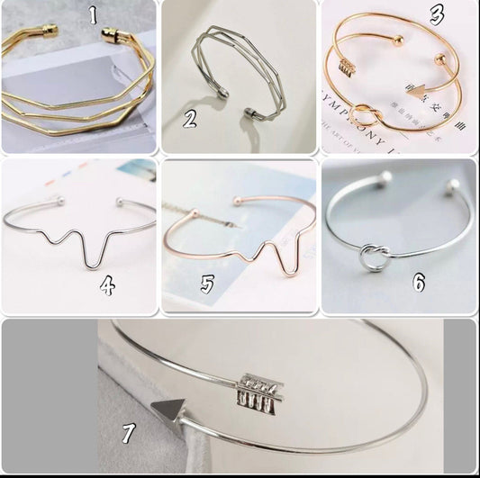 Bracelet manchette ou bracelet jonc femme couleur or ou argent - Ateliersdisa