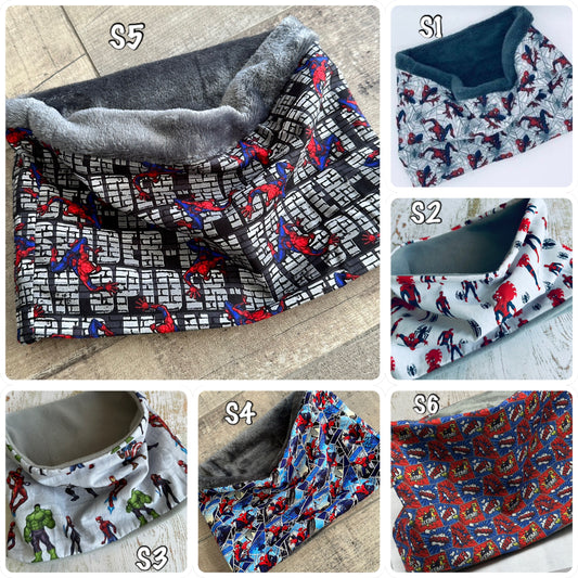 Snood polaire enfant spiderman, snood  polaire marvel, snood polaire Avengers 