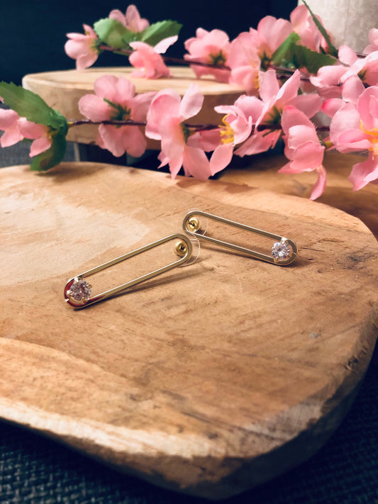 boucles d'oreille ovale rigide or ou argent Ateliersdisa