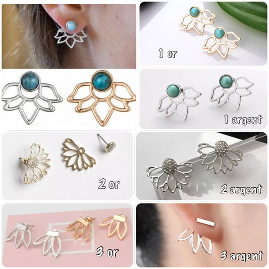 boucles d'oreilles attache pétale