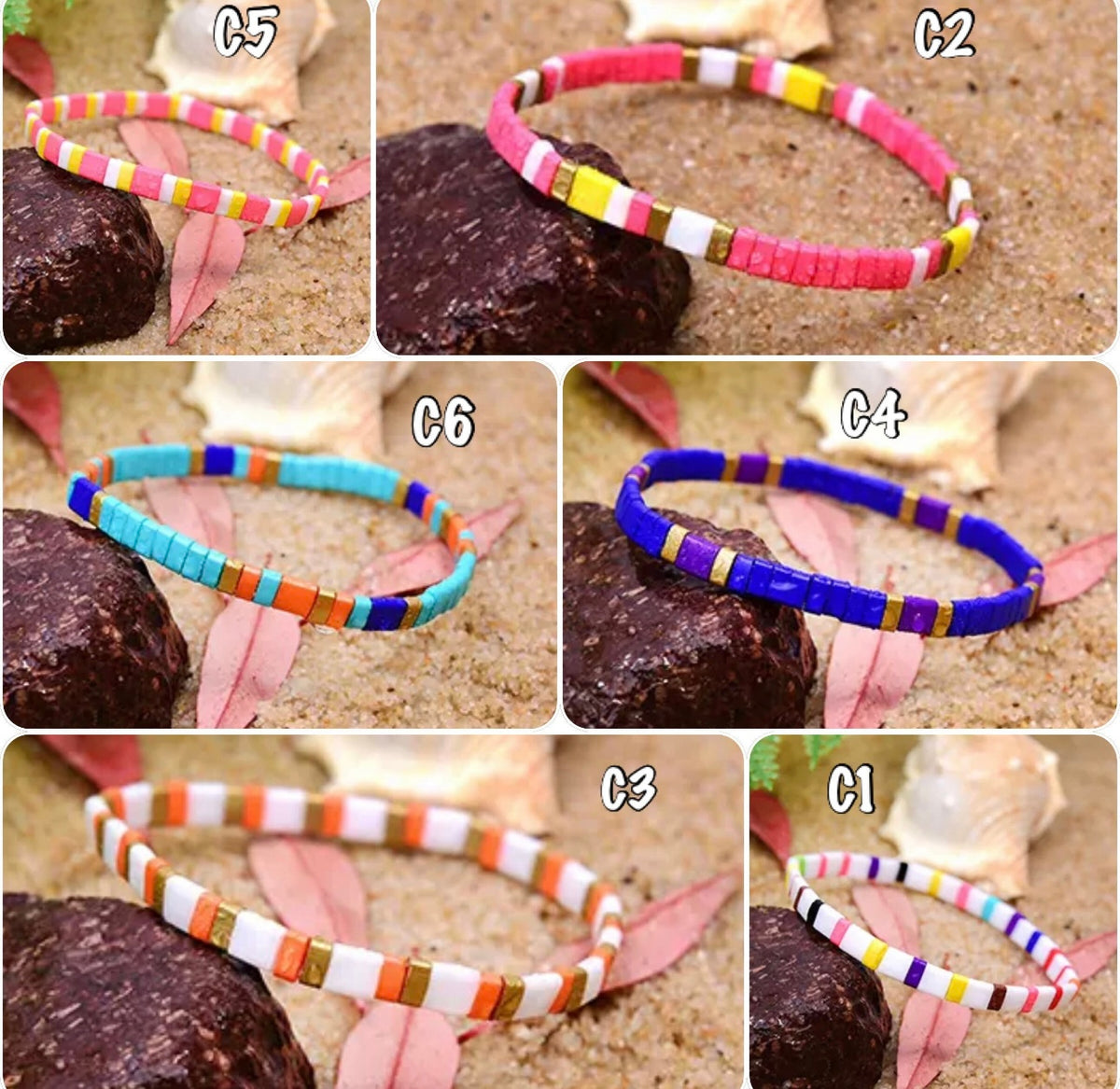 ⁠bracelet-elastique-perles-tila-carrees-couleurs-multicolores