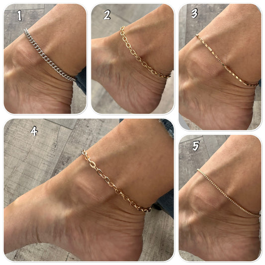bracelet cheville grosse maille