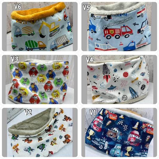 Snood cache cou enfant motifs Pat patrouille, camions, Cars Disney, fusée - Ateliersdisa