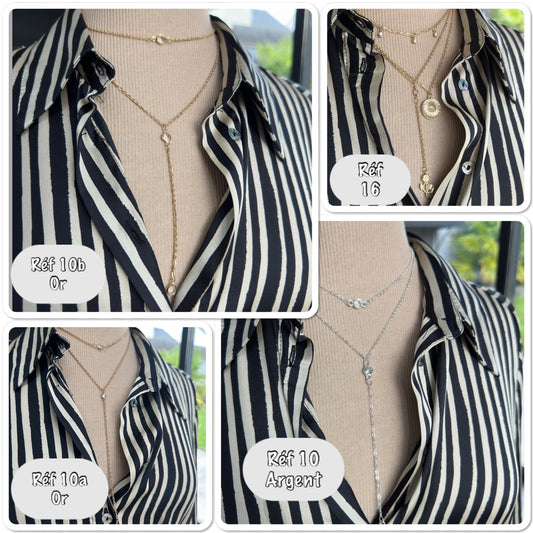 collier chocker cravate pendentif strass