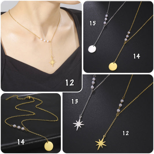 collier cravate collier y perles acier