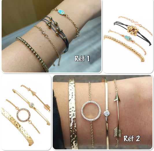 ensemble de 4 bracelets fantaisie - Ateliersdisa
