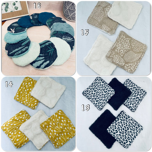 Lingettes zéro déchet- lingettes fait main- lingette lavable- lingettes éponge en coton ou microfibre - Ateliersdisa