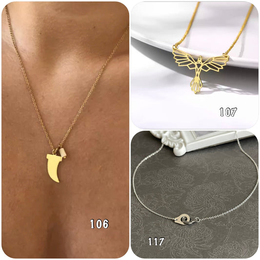 Collier acier or motif soleil, collier gold stainless steel, collier or acier - Ateliersdisa