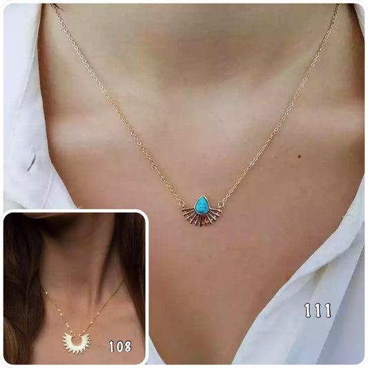 Collier or acier soleil, collier gold stainless steel, collier or acier plus sur Ateliersdisa