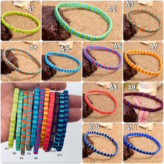 Bracelet perles Miyuki Tila, bracelet perles delica, bracelet perles Tila à élastiques - Ateliersdisa