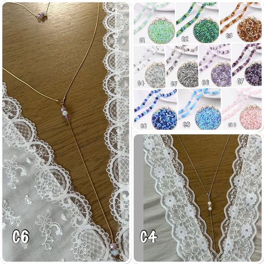 Collier de dos cristal de couleurs plusieurs couleurs au choix Ateliersdisa 