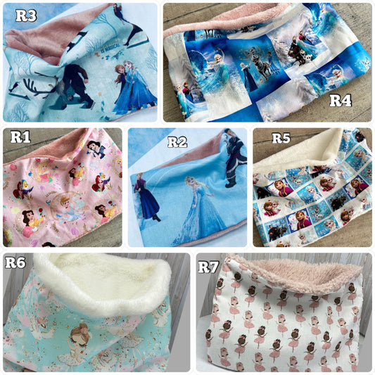 snood fille polaire motifs reines des neiges